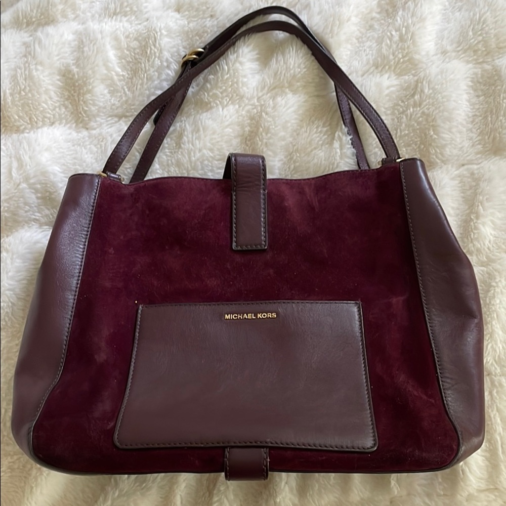 Michael Kors Burgandy Leather Shoulder Bag